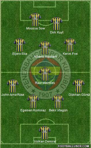 Fenerbahçe SK Formation 2012