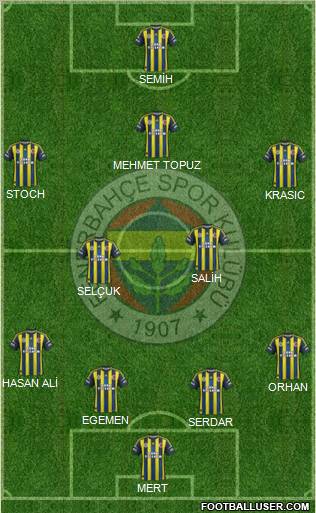 Fenerbahçe SK Formation 2012