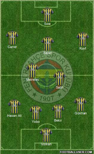 Fenerbahçe SK Formation 2012