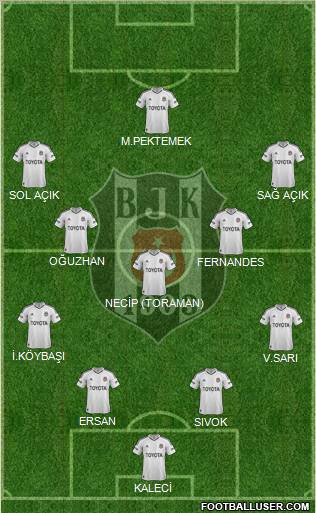 Besiktas JK Formation 2012