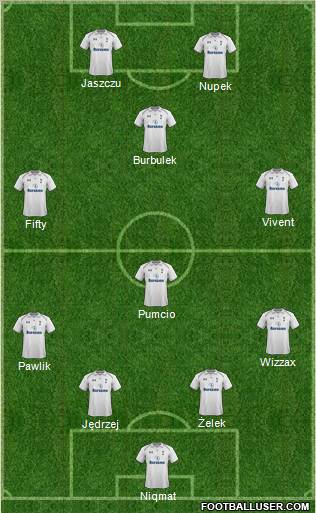 Tottenham Hotspur Formation 2012