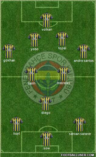 Fenerbahçe SK Formation 2012