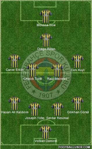 Fenerbahçe SK Formation 2012