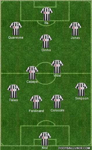 Newcastle United Formation 2012