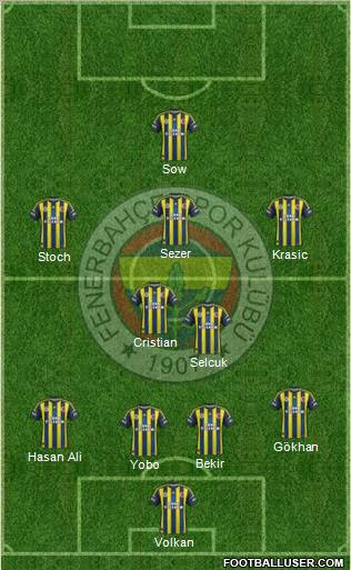 Fenerbahçe SK Formation 2012