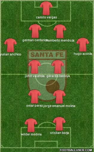 Santa Fe CD football formation