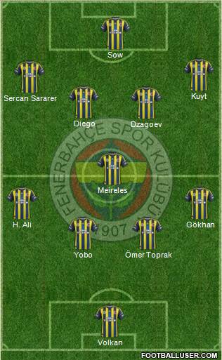 Fenerbahçe SK Formation 2012