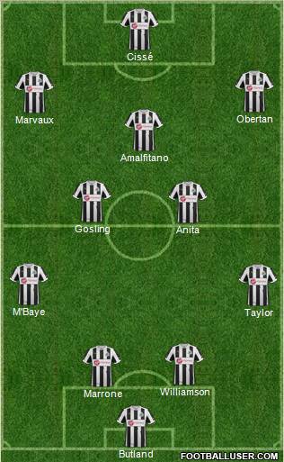 Newcastle United Formation 2012