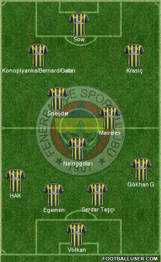 Fenerbahçe SK Formation 2012