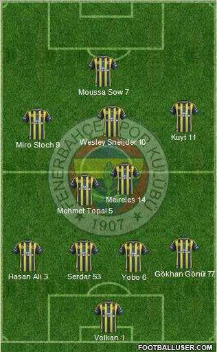 Fenerbahçe SK Formation 2012