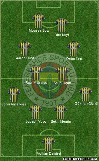 Fenerbahçe SK Formation 2012