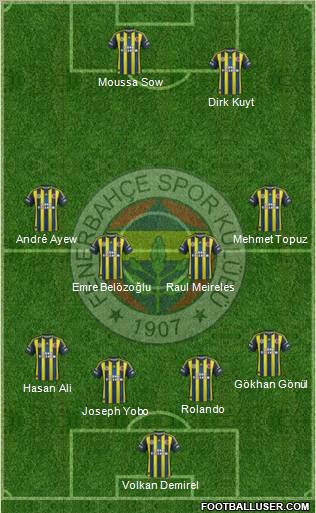 Fenerbahçe SK Formation 2012