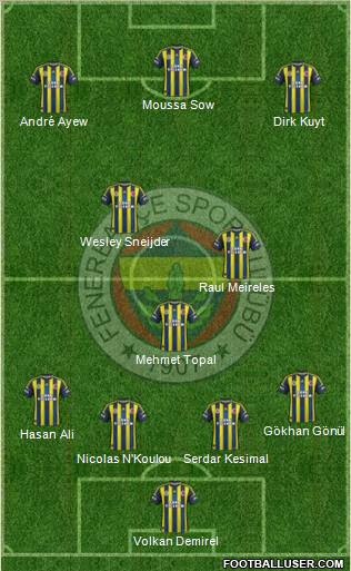Fenerbahçe SK Formation 2012