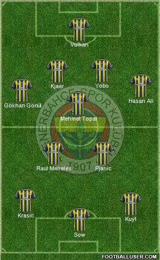 Fenerbahçe SK Formation 2012