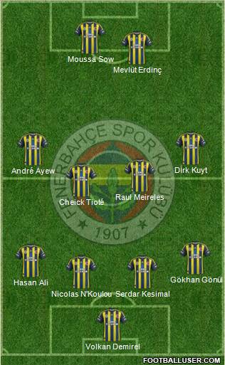 Fenerbahçe SK Formation 2012