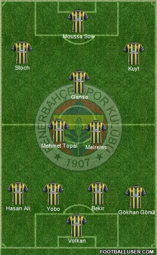 Fenerbahçe SK Formation 2012