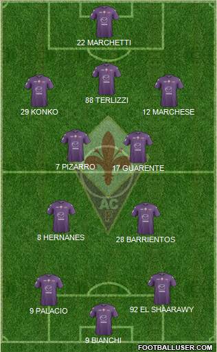 Fiorentina Formation 2012