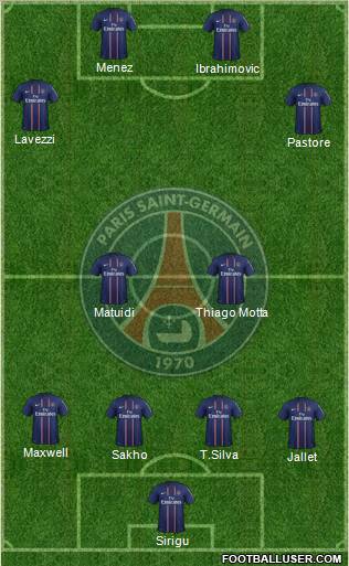 Paris Saint-Germain Formation 2012