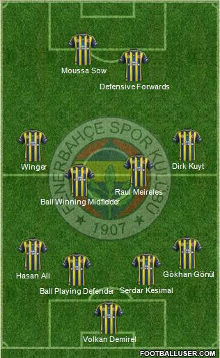 Fenerbahçe SK Formation 2012