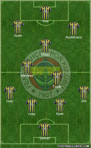 Fenerbahçe SK Formation 2012