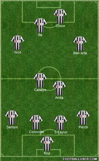 Newcastle United Formation 2012