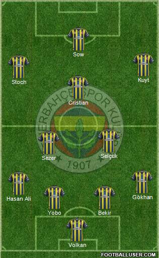 Fenerbahçe SK Formation 2012