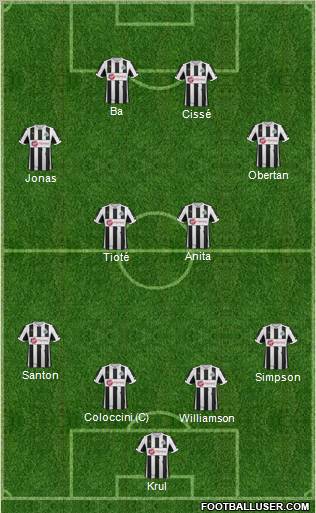 Newcastle United Formation 2012