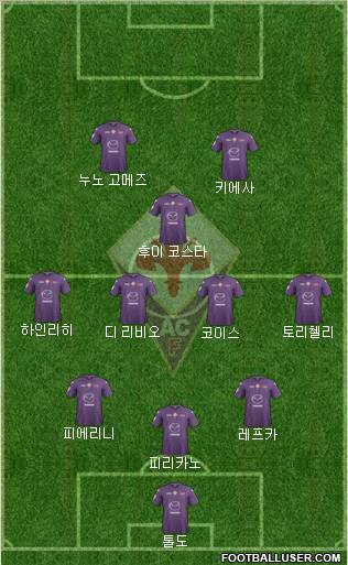 Fiorentina Formation 2012