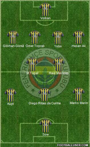 Fenerbahçe SK Formation 2012