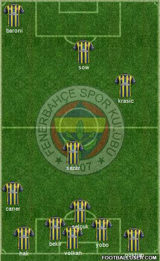 Fenerbahçe SK Formation 2012