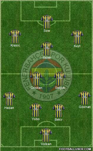 Fenerbahçe SK Formation 2012