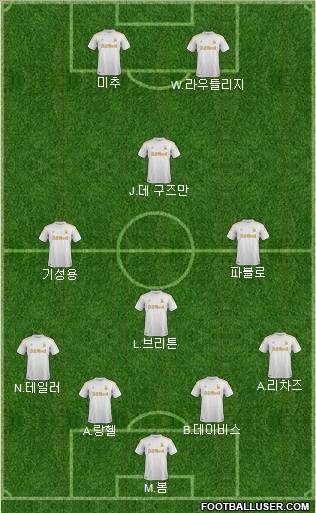 Swansea City Formation 2012