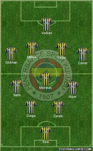 Fenerbahçe SK Formation 2012