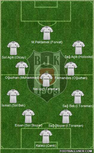 Besiktas JK Formation 2012