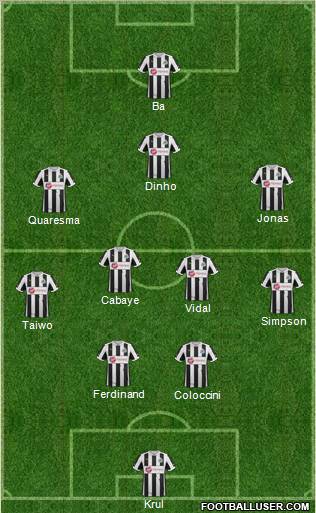 Newcastle United Formation 2012