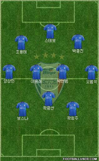 Suwon Samsung Blue Wings Formation 2012