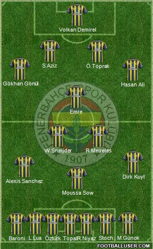 Fenerbahçe SK Formation 2012