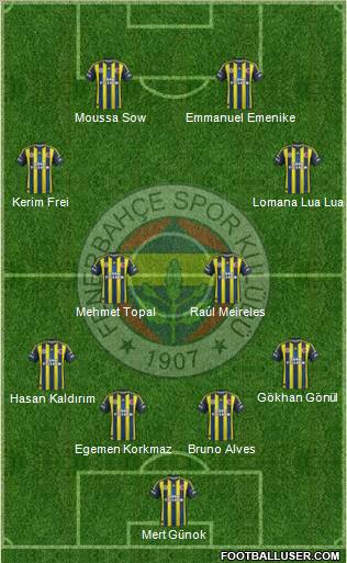 Fenerbahçe SK Formation 2012