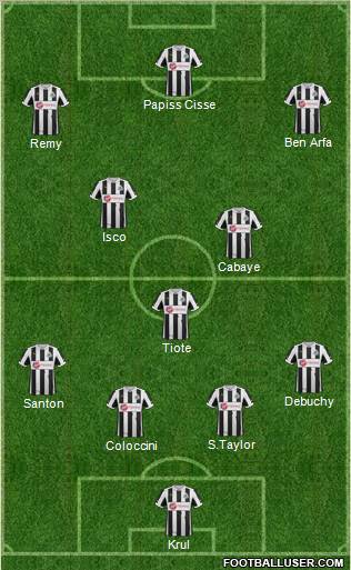 Newcastle United Formation 2012