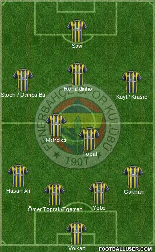 Fenerbahçe SK Formation 2012