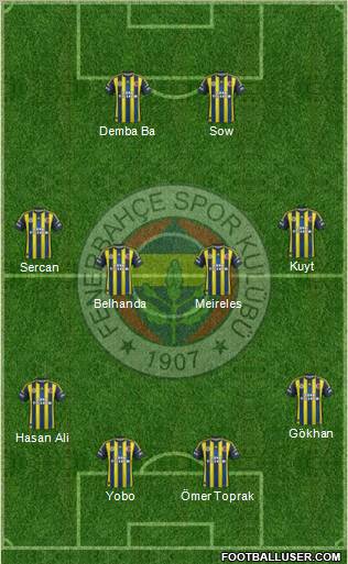 Fenerbahçe SK Formation 2012