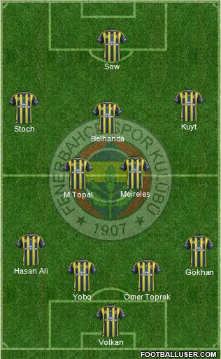 Fenerbahçe SK Formation 2012
