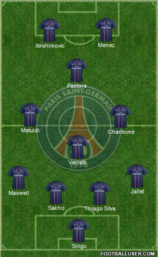 Paris Saint-Germain Formation 2012