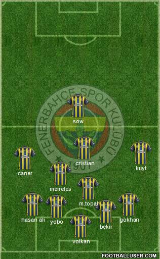 Fenerbahçe SK Formation 2012