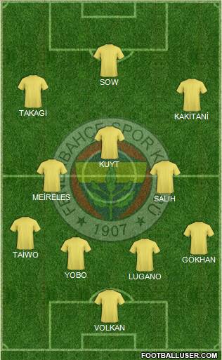 Fenerbahçe SK Formation 2012