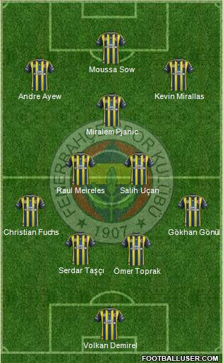 Fenerbahçe SK Formation 2012