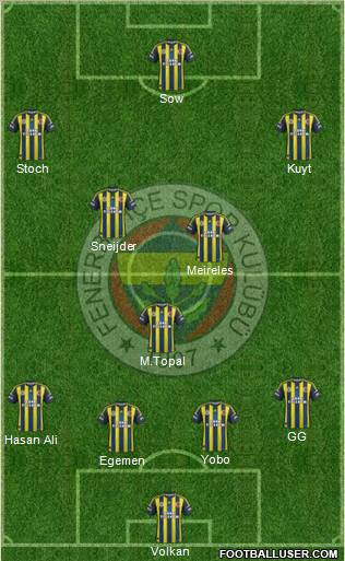 Fenerbahçe SK Formation 2012