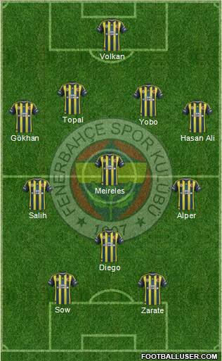 Fenerbahçe SK Formation 2012