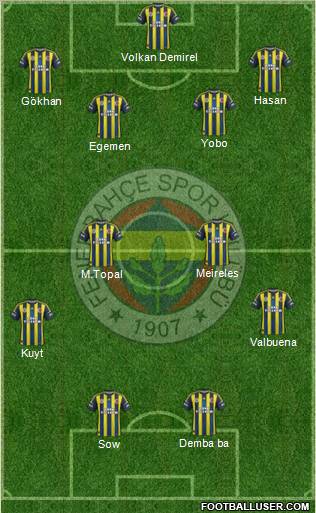 Fenerbahçe SK Formation 2012