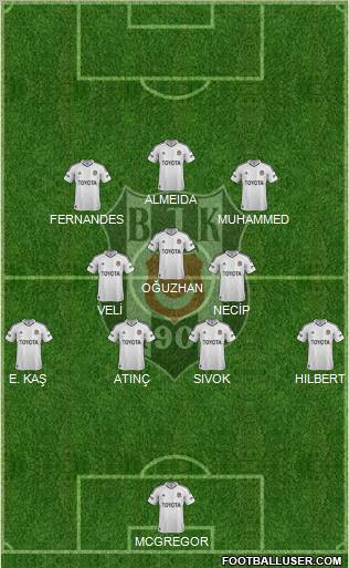 Besiktas JK Formation 2012